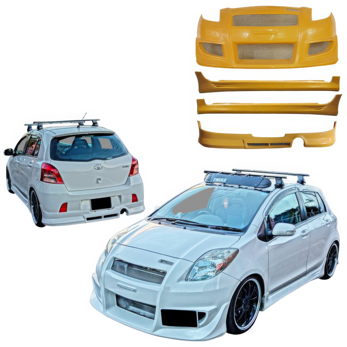 All kind of body kits for Toyota Yaris 2007. Exterior/Front Bumpers or Lips 