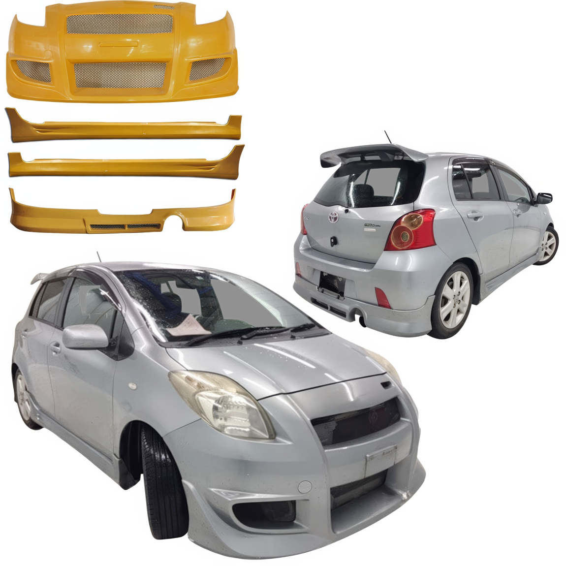 All kind of body kits for Toyota Yaris 2007. Exterior/Front Bumpers or Lips 