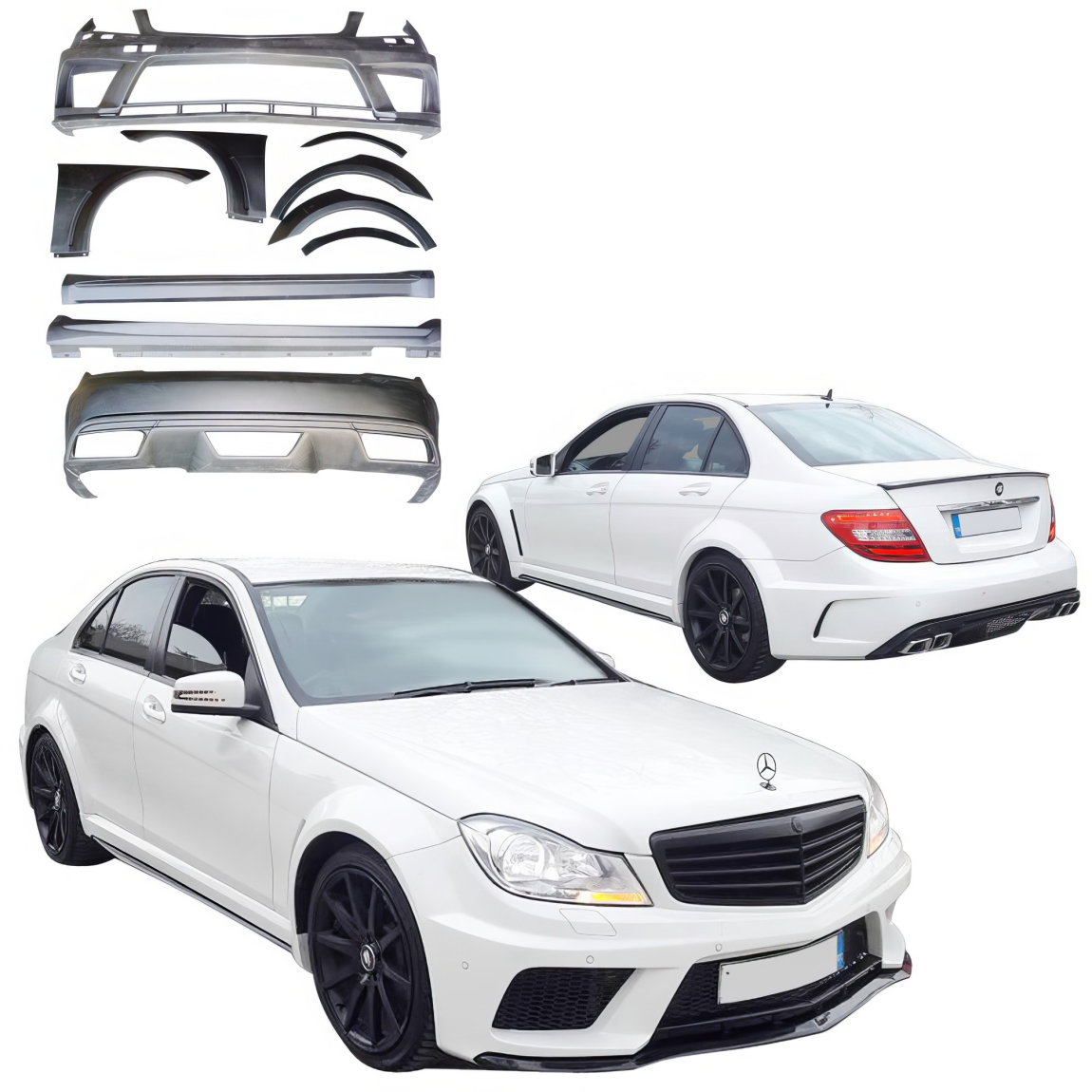 All kind of body kits for Mercedes-Benz C300 2008. Exterior/Complete Body Kits 