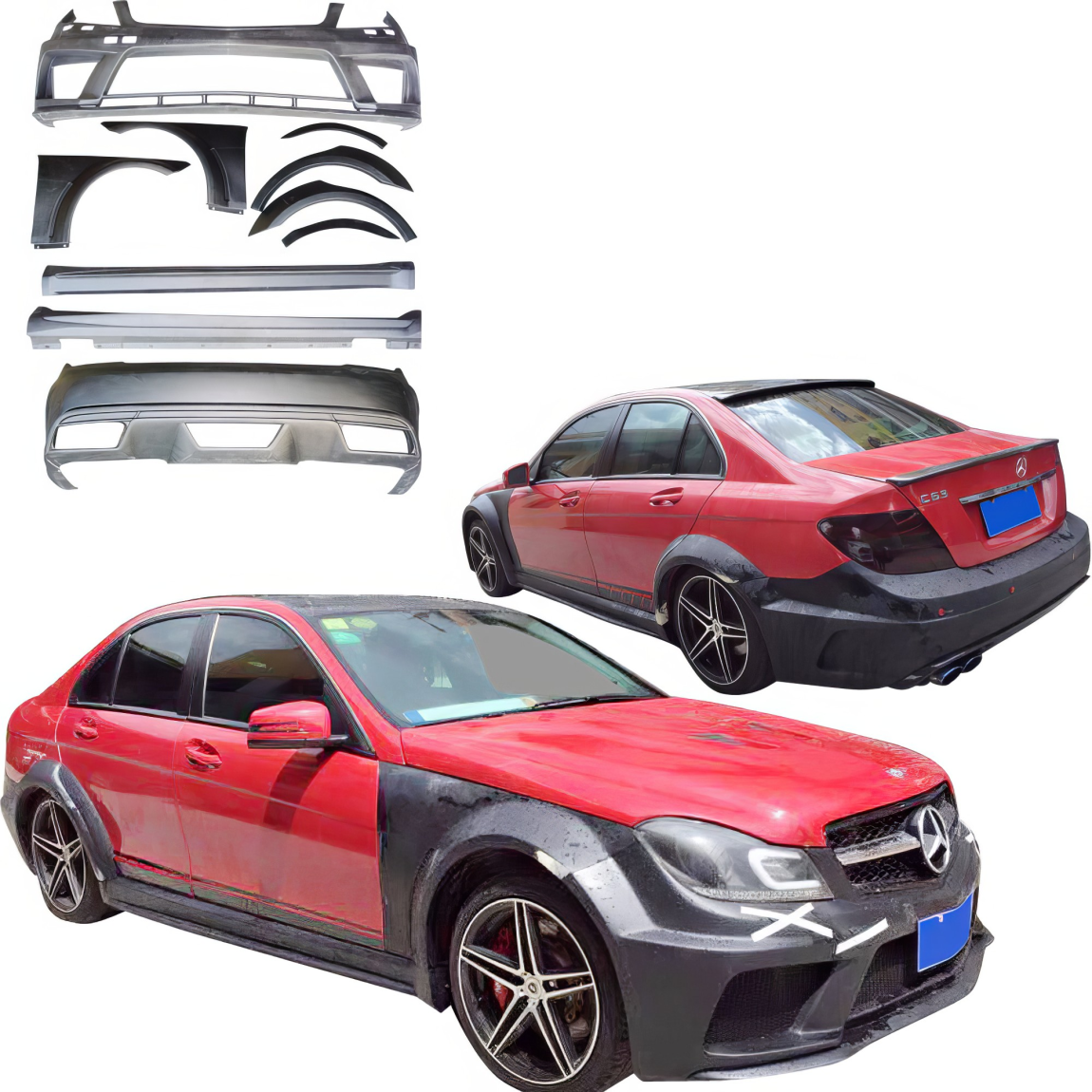 All kind of body kits for Mercedes-Benz C300 2008. Exterior/Complete Body Kits 