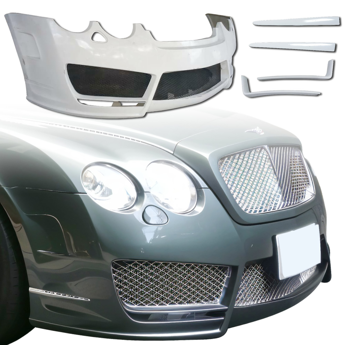 All kind of body kits for Bentley Continental 2006. Exterior/Front Bumpers or Lips 