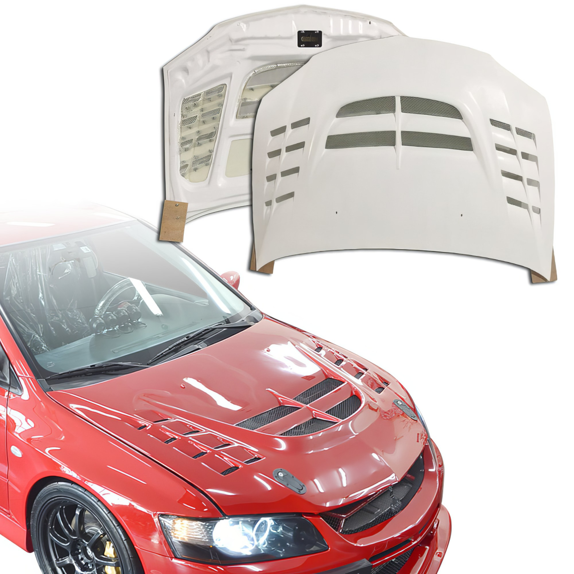 All kind of body kits for Mitsubishi Evolution 2003. Exterior/Hoods 