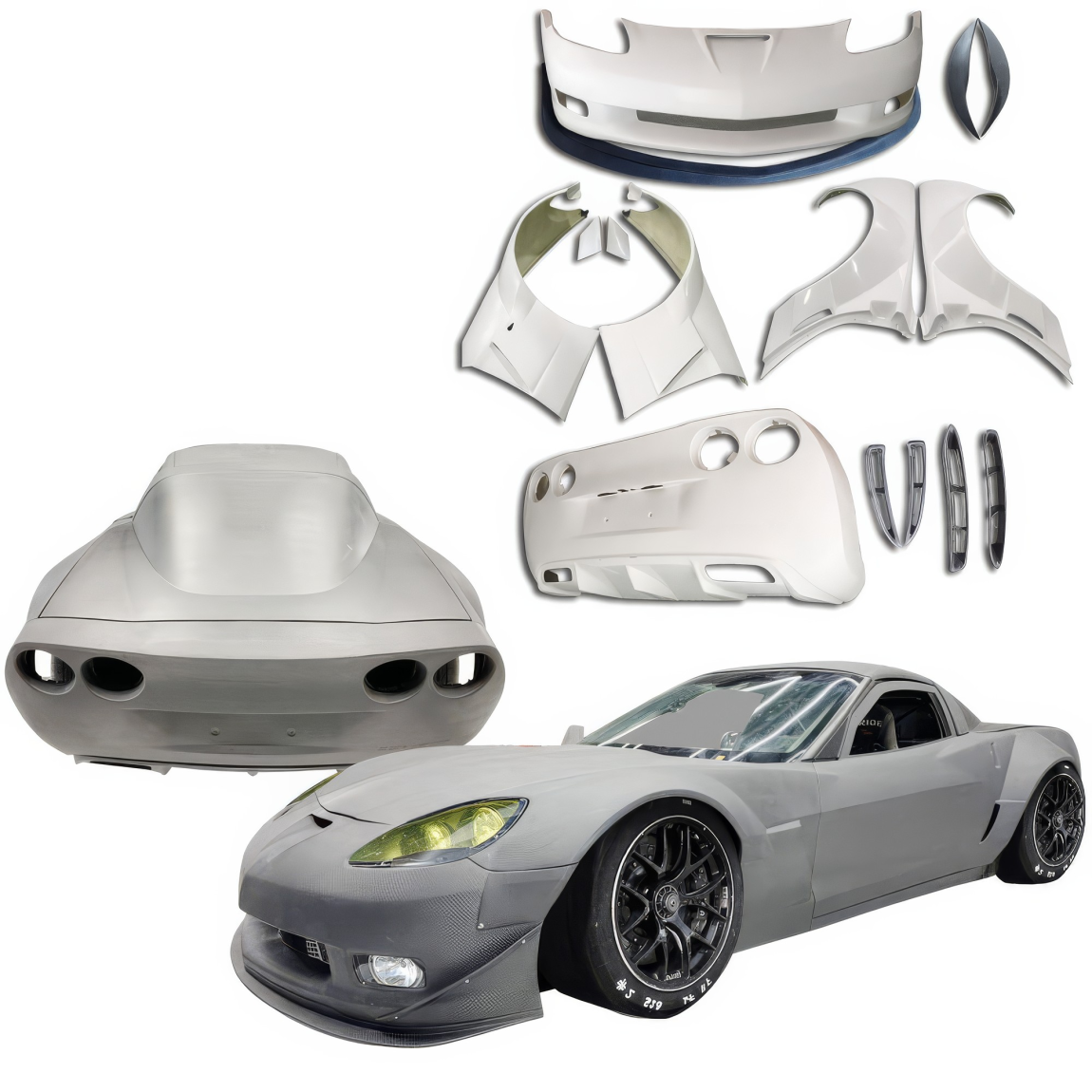 All kind of body kits for Chevrolet Corvette 2005. Exterior/Complete Body Kits 