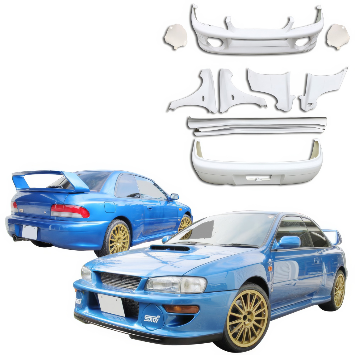 All kind of body kits for Subaru Impreza 1993. Exterior/Complete Body Kits 