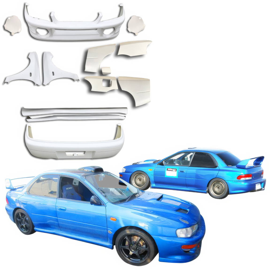 All kind of body kits for Subaru Impreza 1993. Exterior/Complete Body Kits 