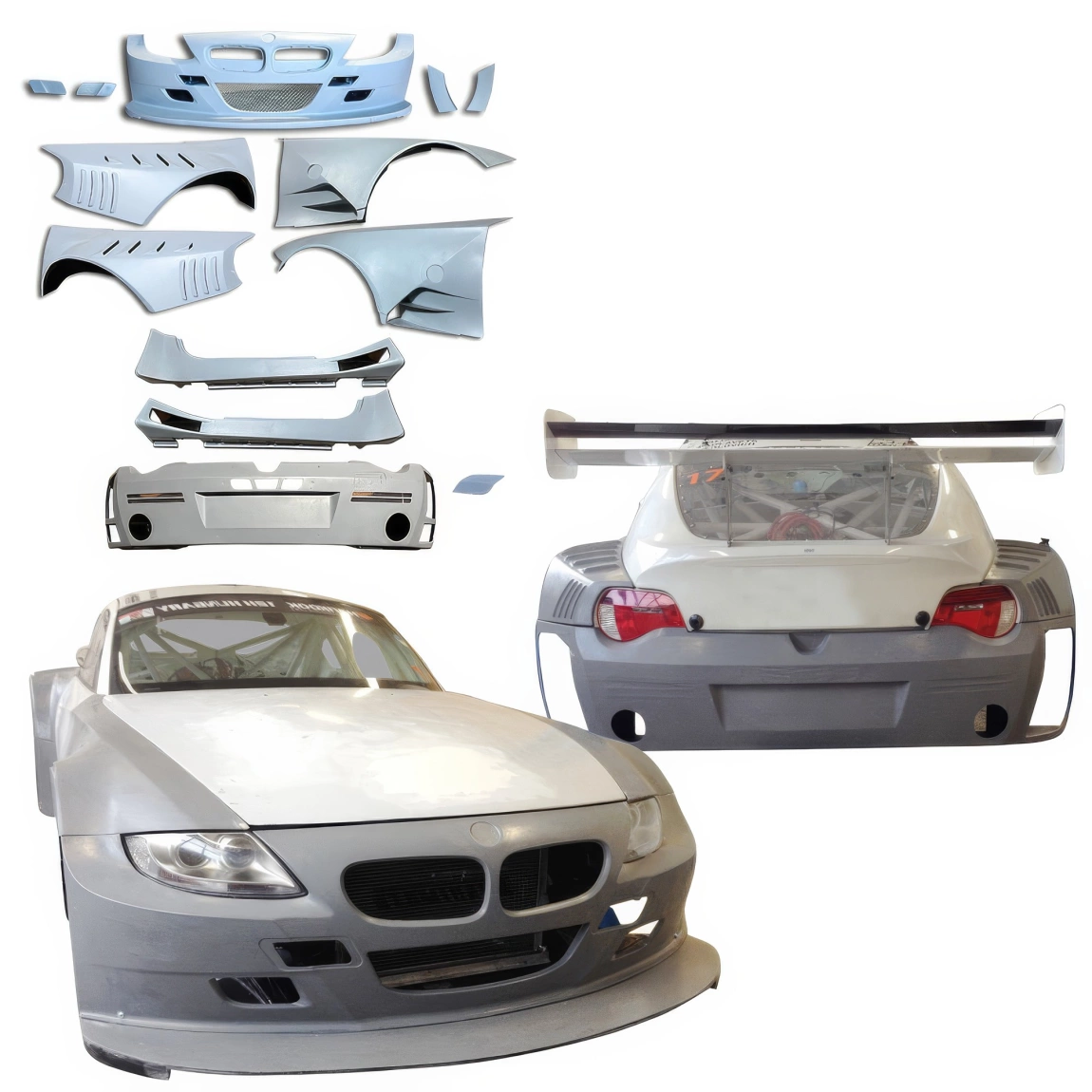 ModeloDrive FRP GTR Wide Body Kit 8pc E86 3dr Coupe for Z4 ModeloDrive FRP GTR Wide Body Kit 8pc E86 3dr Coupe for Z4