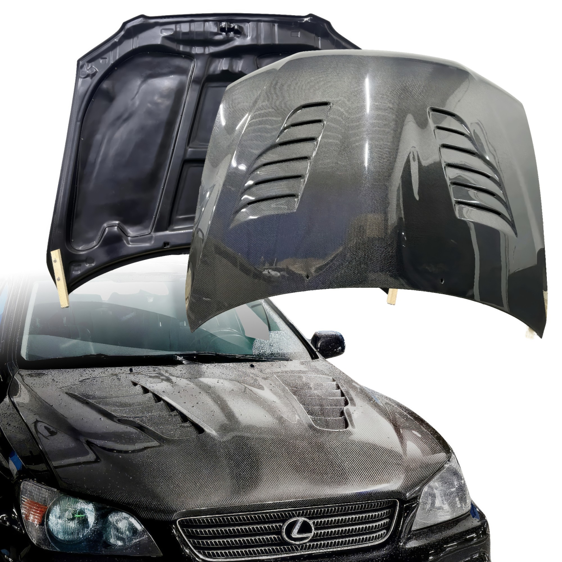 All kind of body kits for Lexus IS Series 2000. Exterior/Hoods 