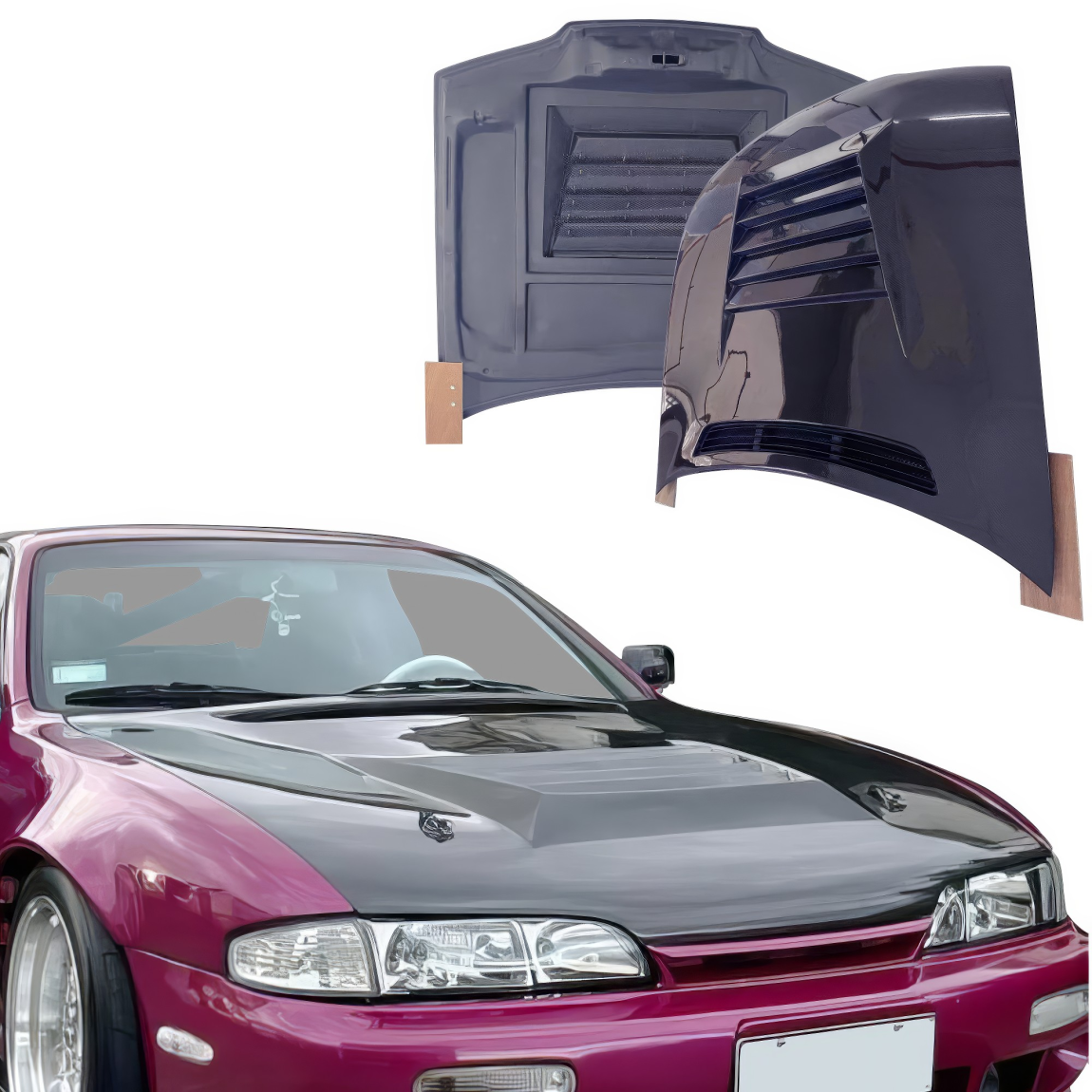 All kind of body kits for Nissan 240SX 1995. Exterior/Hoods 