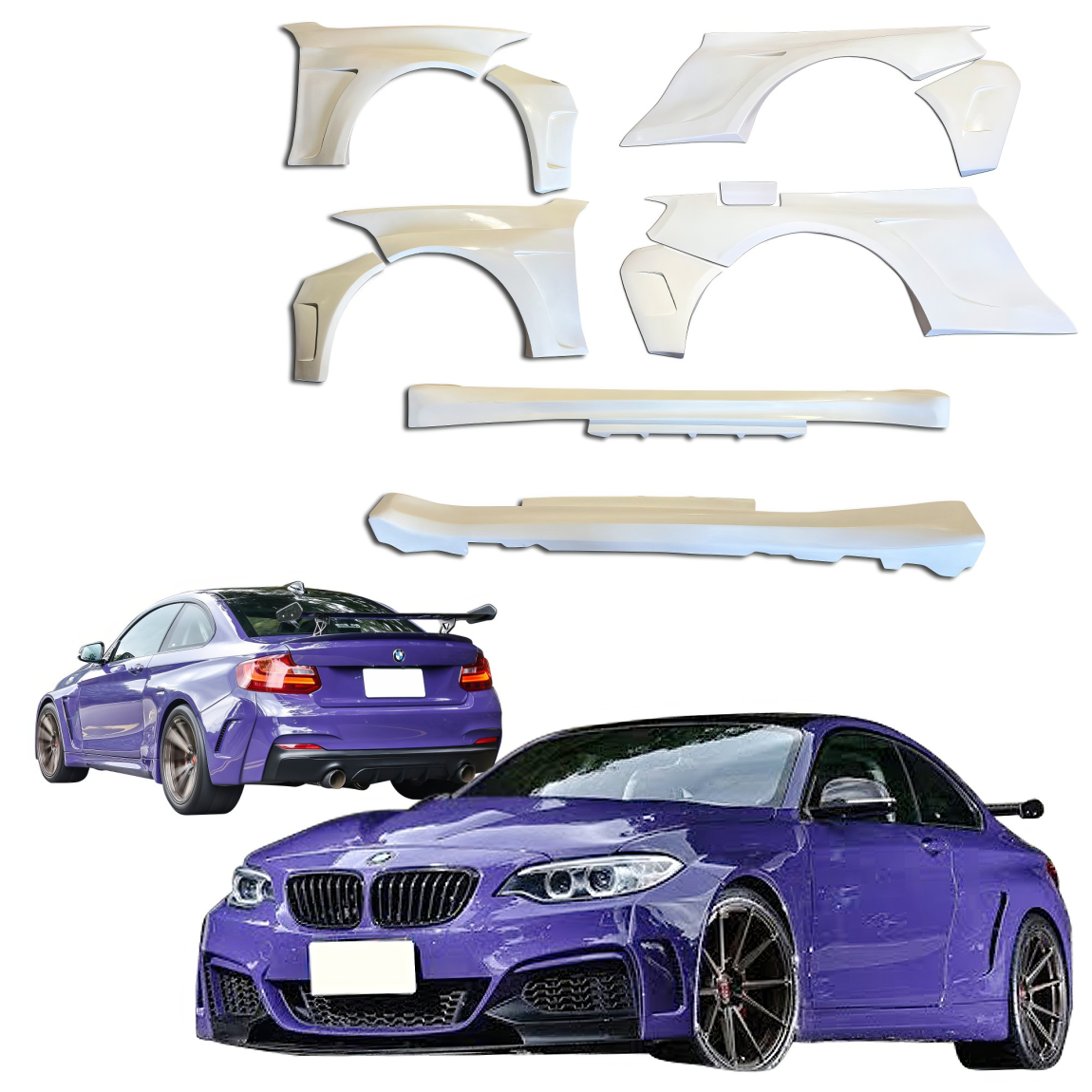 All kind of body kits for BMW 2-Series 2014. Exterior/Complete Body Kits 