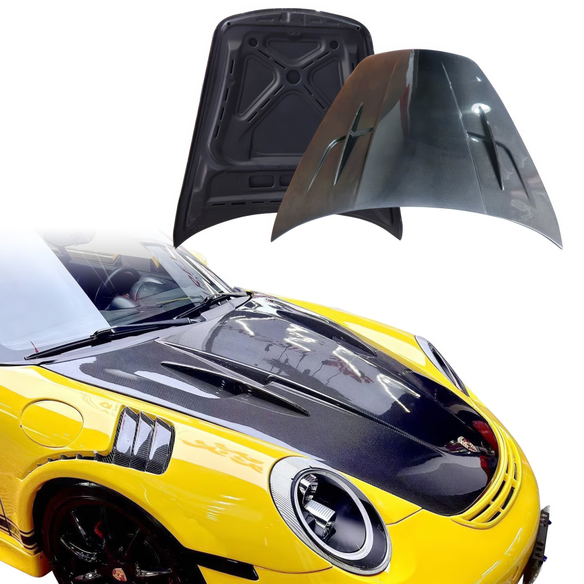 All kind of body kits for Porsche 911 2005. Exterior/Hoods 