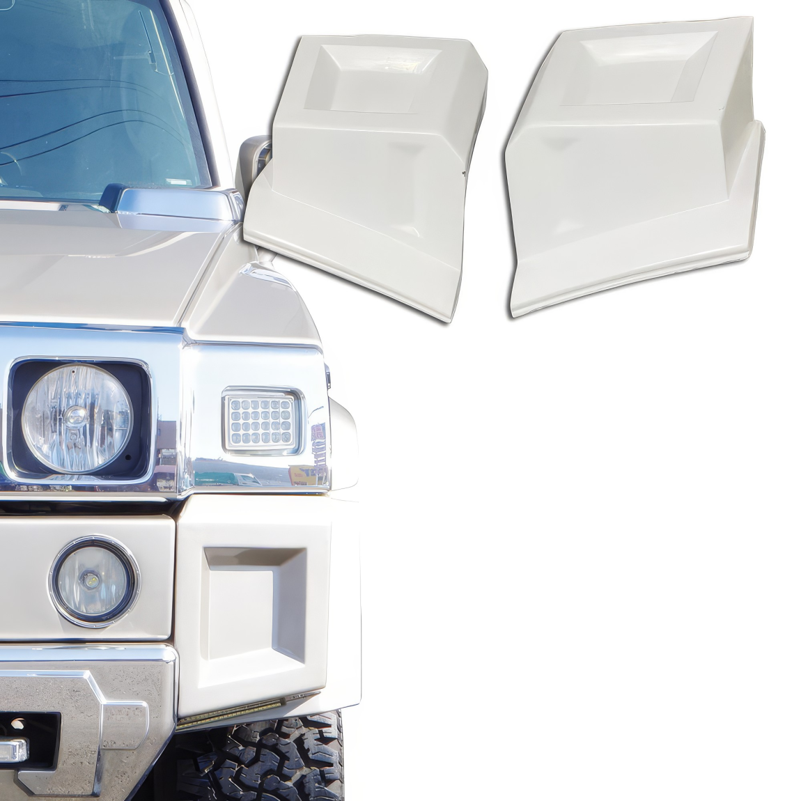 All kind of body kits for Hummer H2 2003. Exterior/Front Bumpers or Lips 