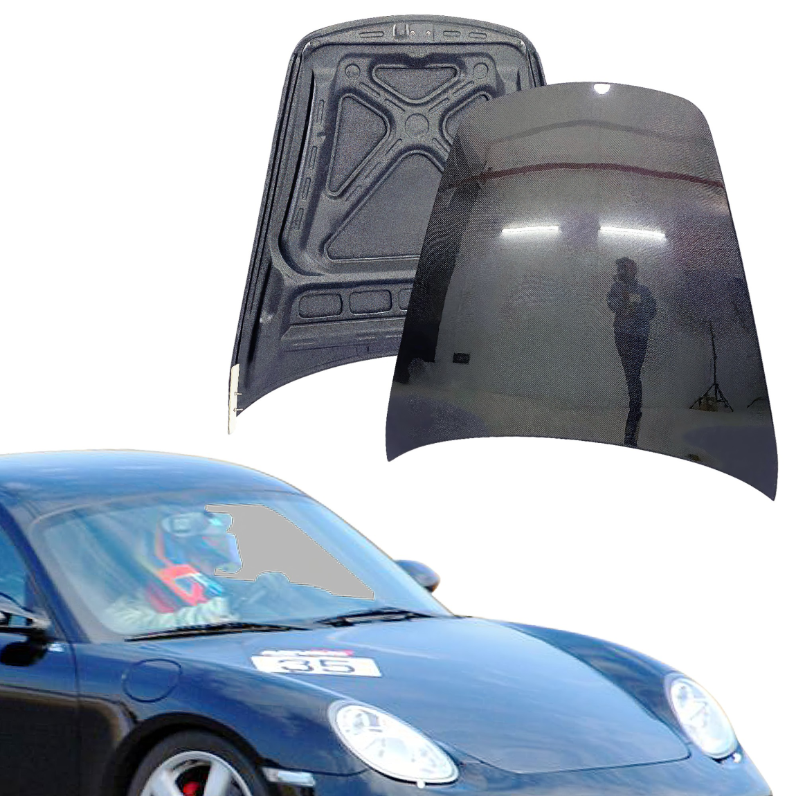 All kind of body kits for Porsche Cayman 2006. Exterior/Hoods 