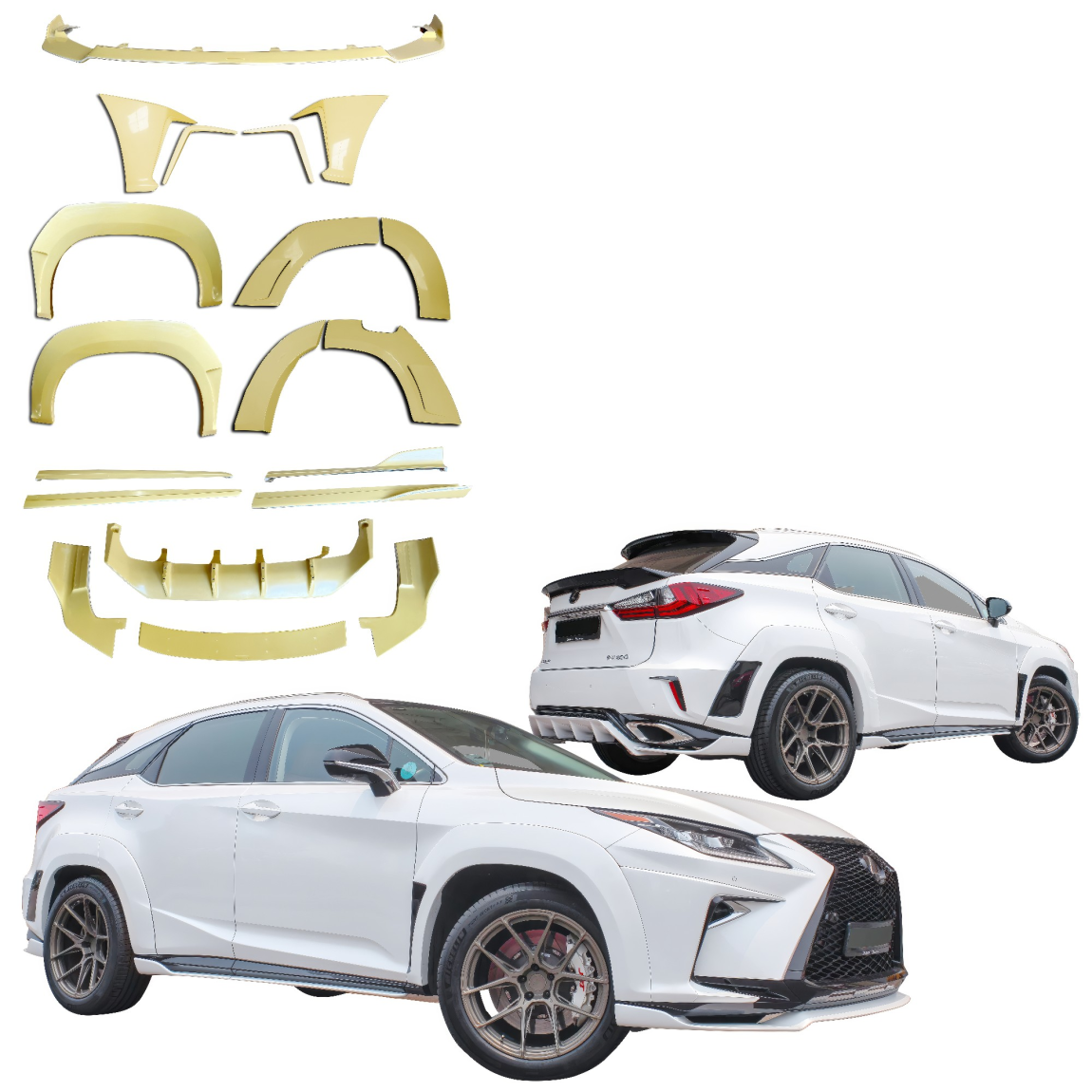 All kind of body kits for Lexus RX350 2016. Exterior/Complete Body Kits 