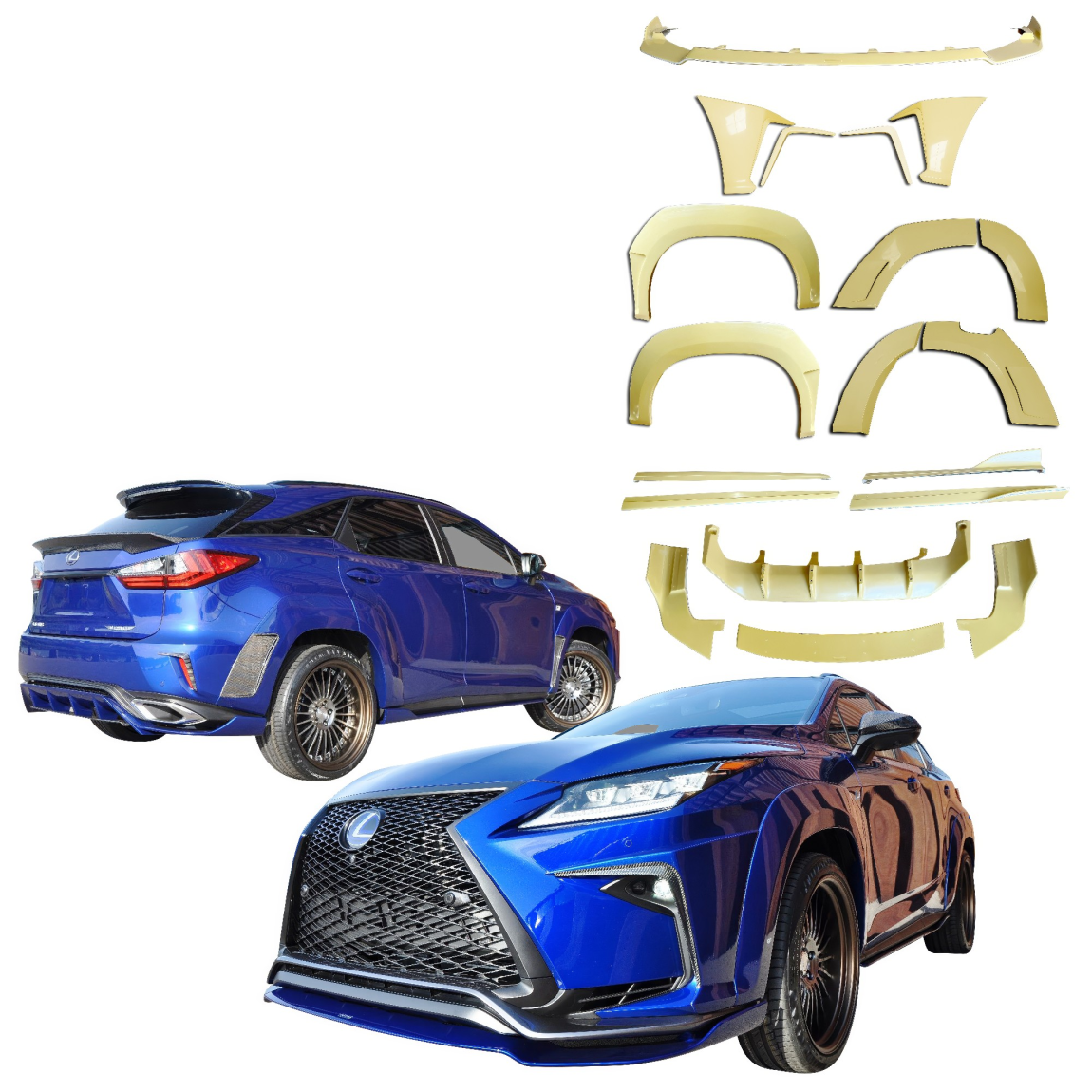 All kind of body kits for Lexus RX350 2016. Exterior/Complete Body Kits 