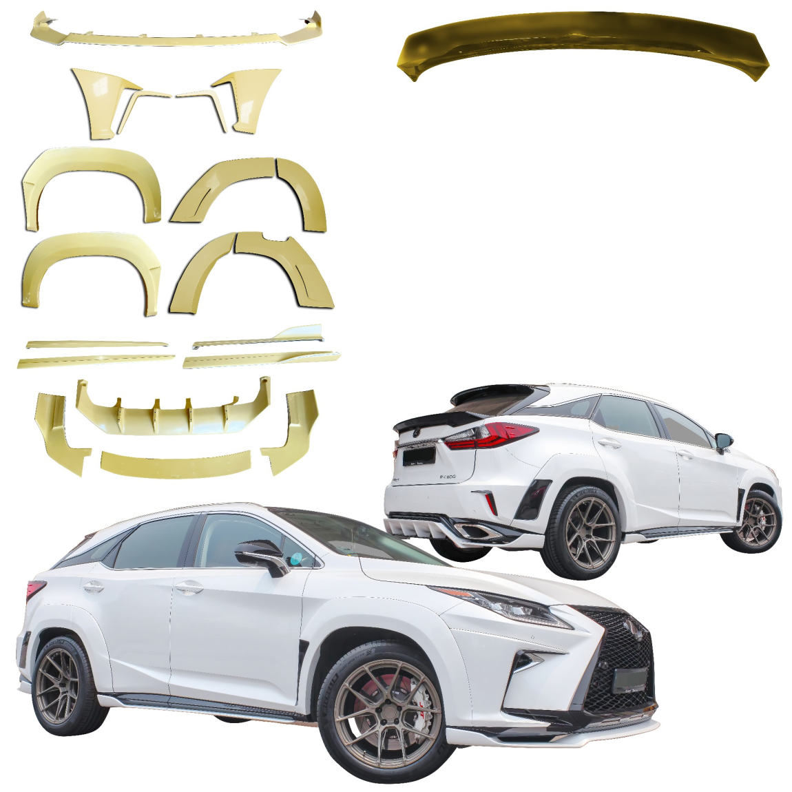 All kind of body kits for Lexus RX350 2016. Exterior/Wings 