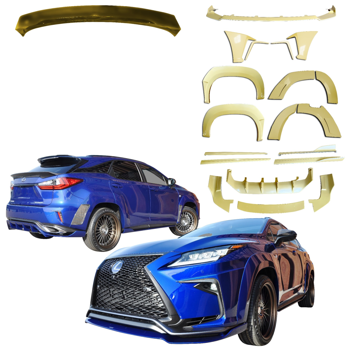 All kind of body kits for Lexus RX350 2016. Exterior/Wings 