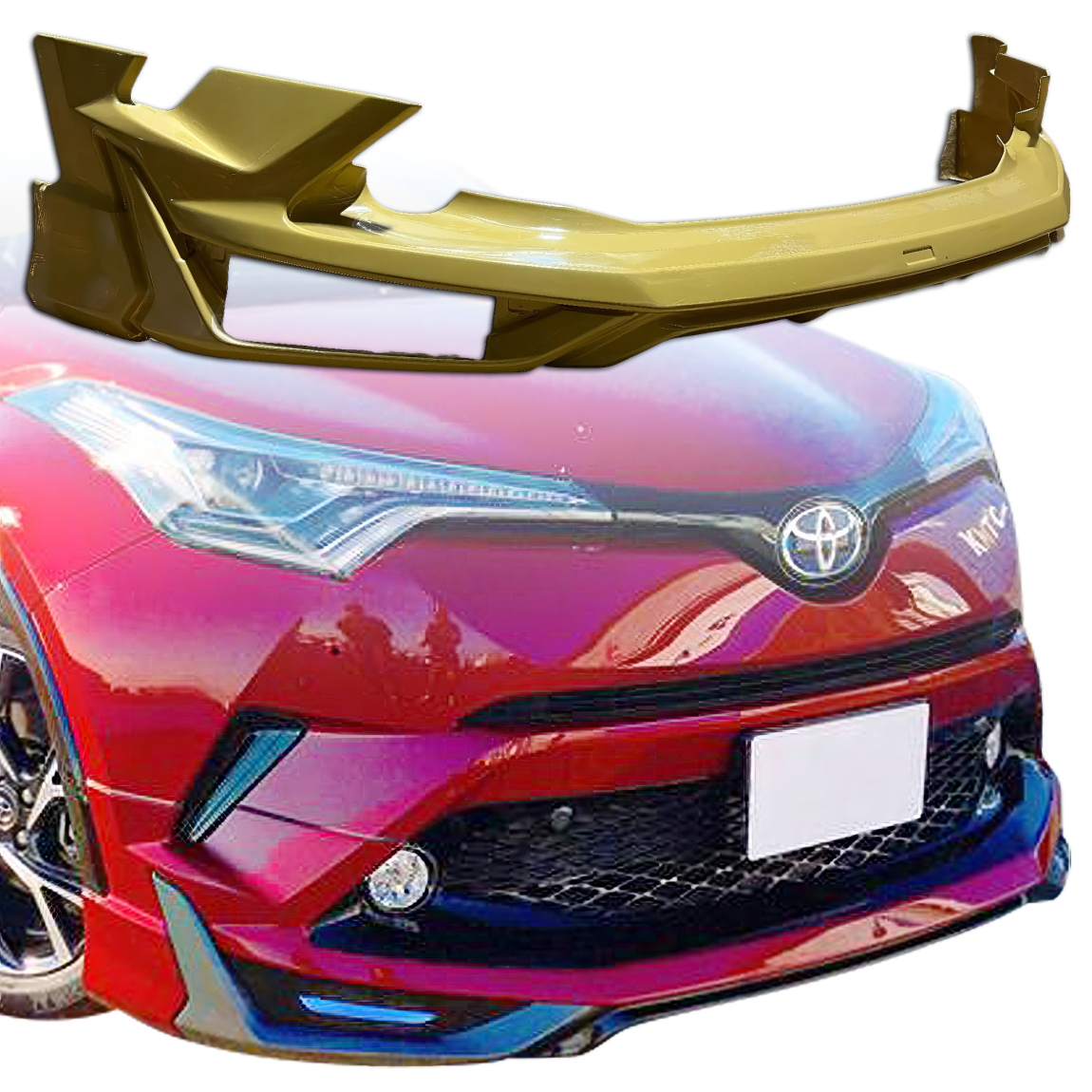 All kind of body kits for Toyota C-HR 2018. Exterior/Front Bumpers or Lips 