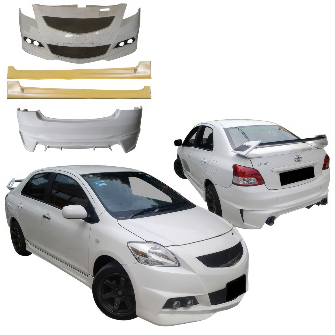 All kind of body kits for Toyota Yaris 2007. Exterior/Complete Body Kits 