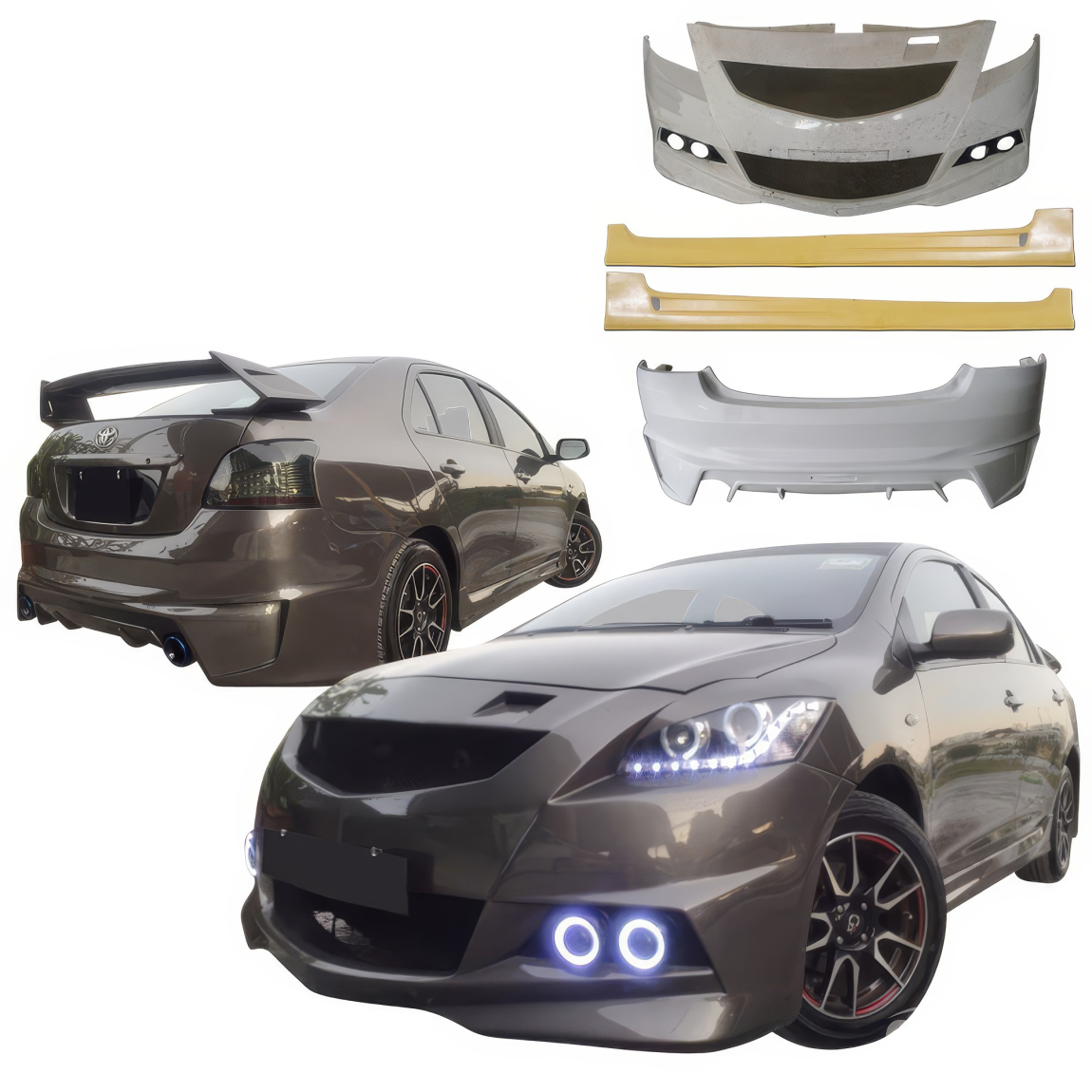 All kind of body kits for Toyota Yaris 2007. Exterior/Complete Body Kits 