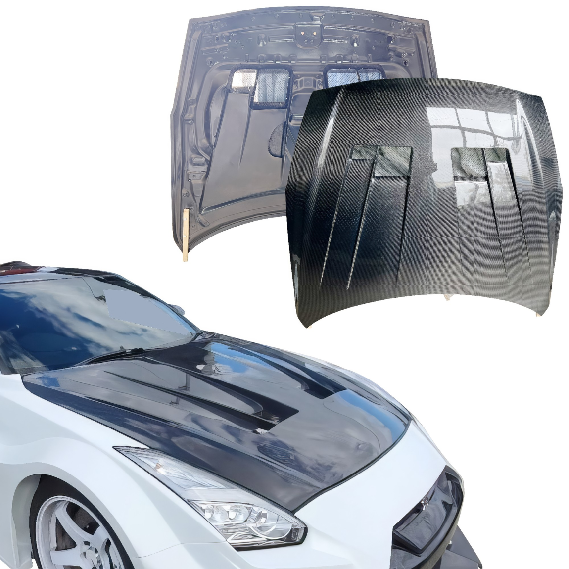 All kind of body kits for Nissan GT-R 2009. Exterior/Hoods 