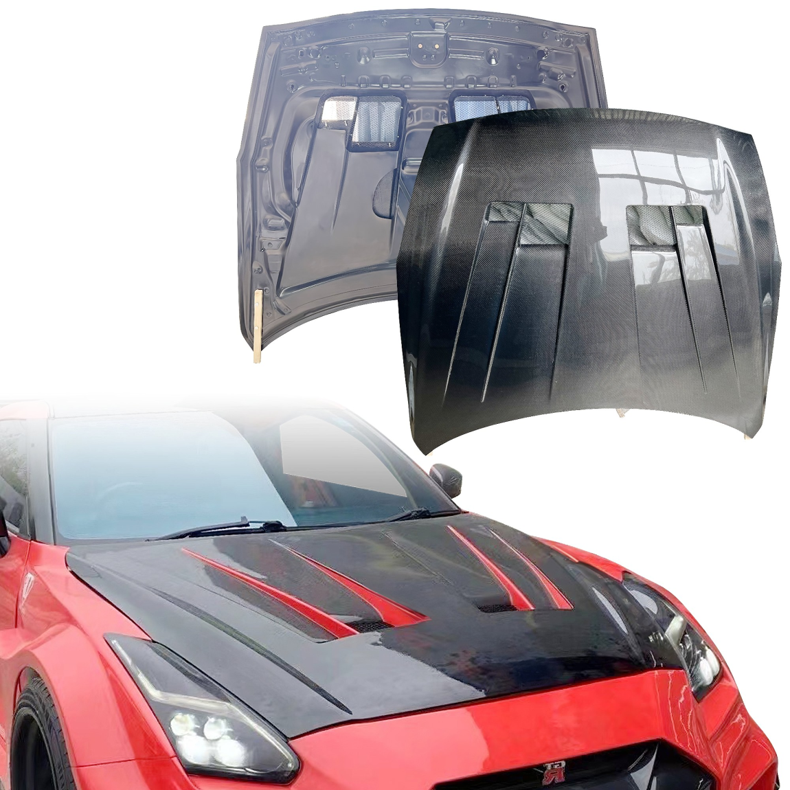 All kind of body kits for Nissan GT-R 2009. Exterior/Hoods 