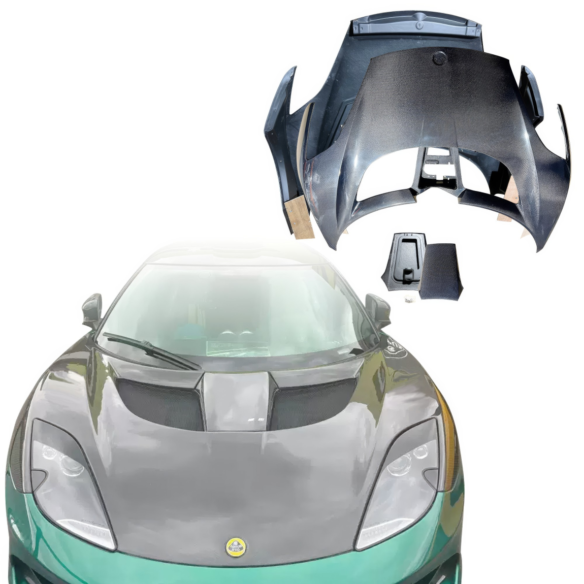 All kind of body kits for Lotus Evora 2011. Exterior/Hoods 