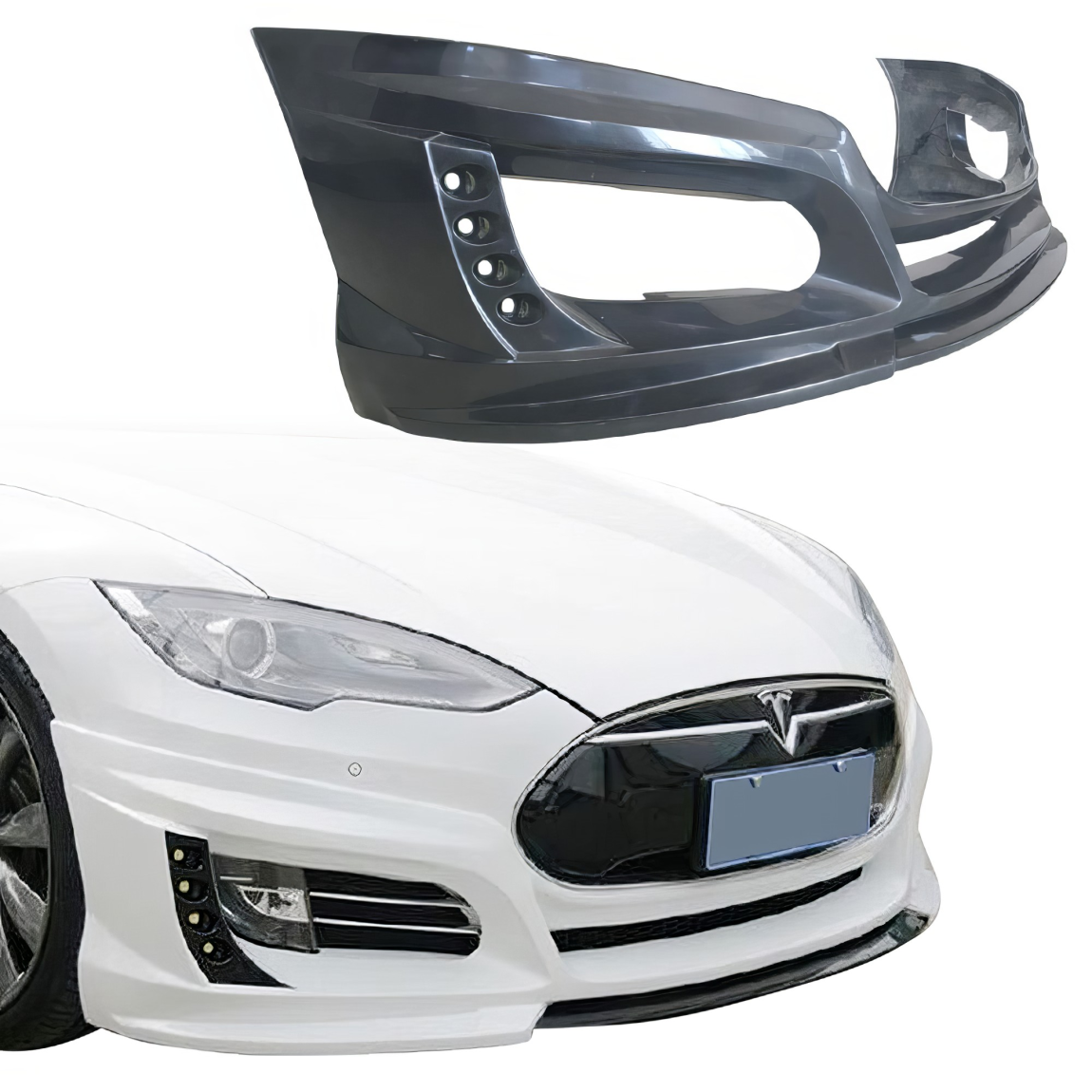 All kind of body kits for Tesla S 2012. Exterior/Front Bumpers or Lips 