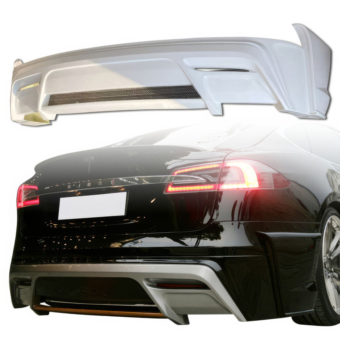 All kind of body kits for Tesla S 2012. Exterior/Rear Bumpers or Lips 