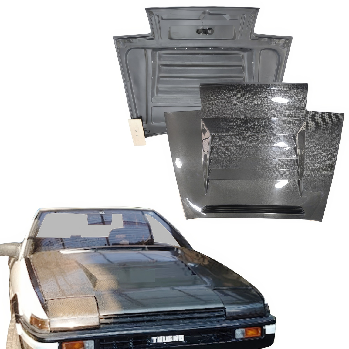 All kind of body kits for Toyota Corolla 1984. Exterior/Hoods 