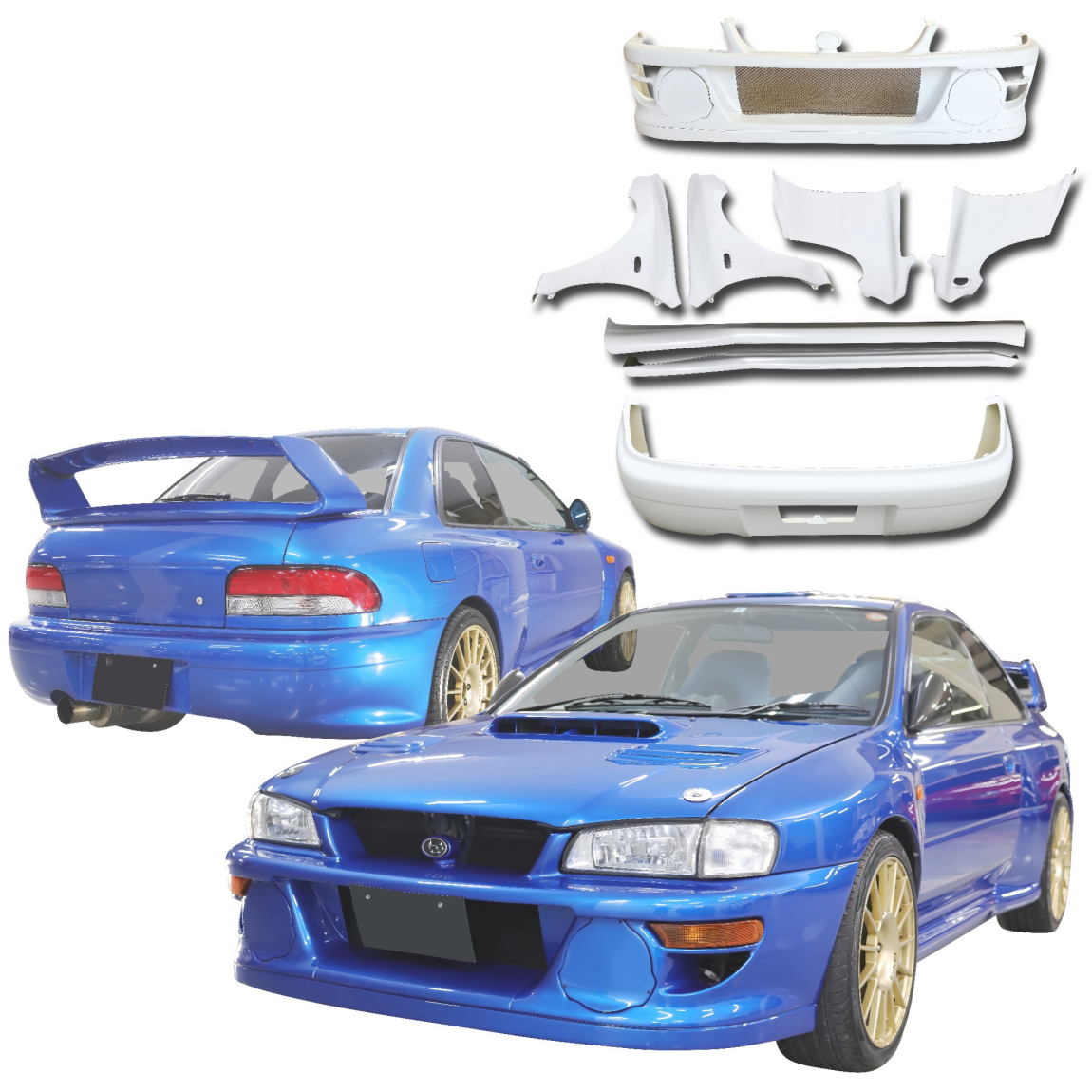 All kind of body kits for Subaru Impreza 1993. Exterior/Complete Body Kits 