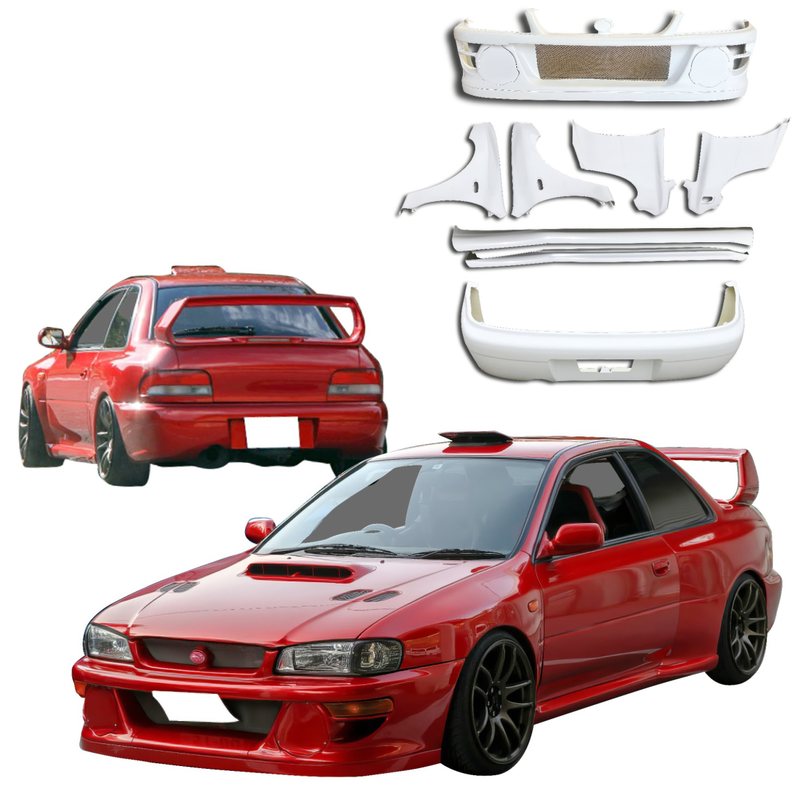 All kind of body kits for Subaru Impreza 1993. Exterior/Complete Body Kits 