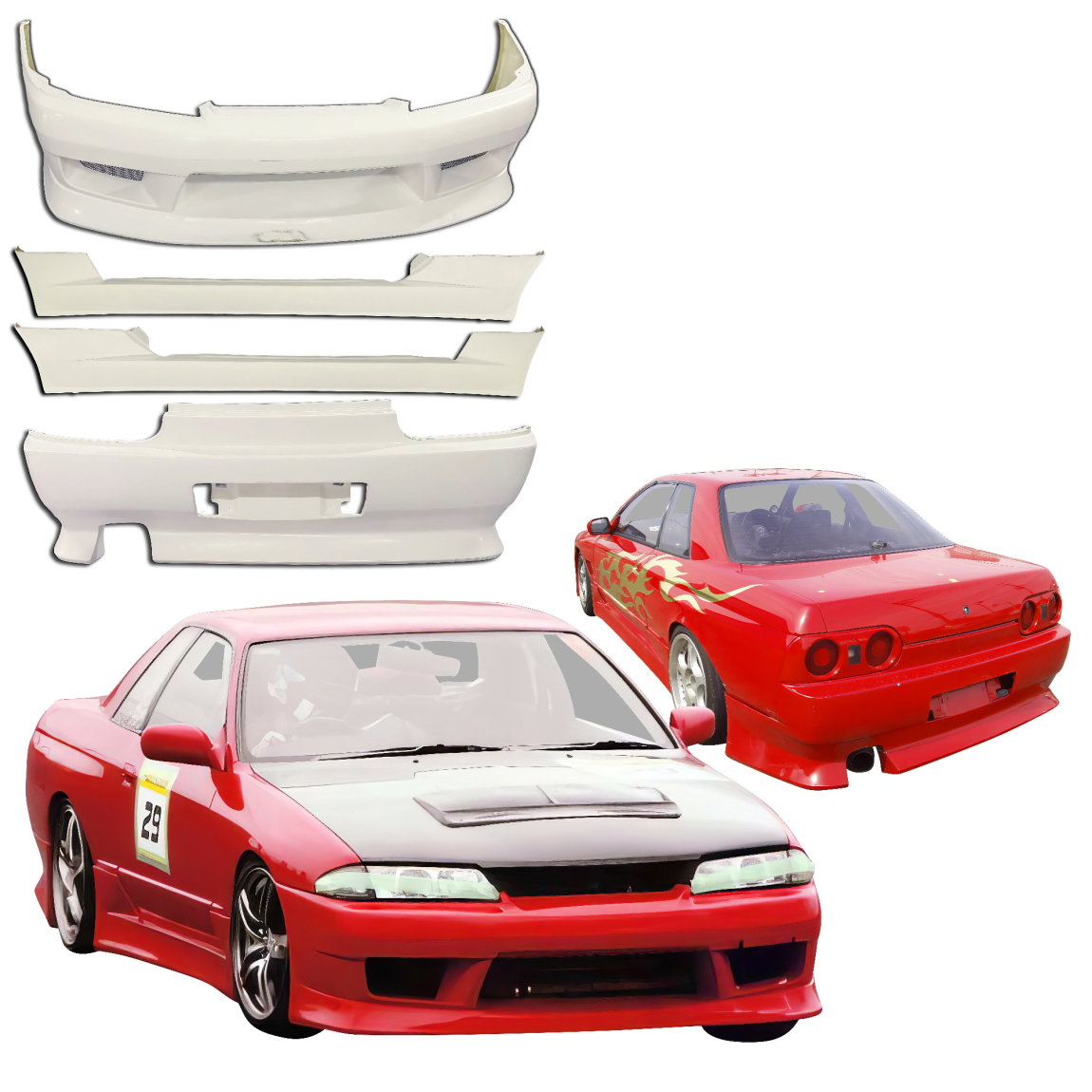 All kind of body kits for Nissan Skyline R32 GTS 1990. Exterior/Complete Body Kits 