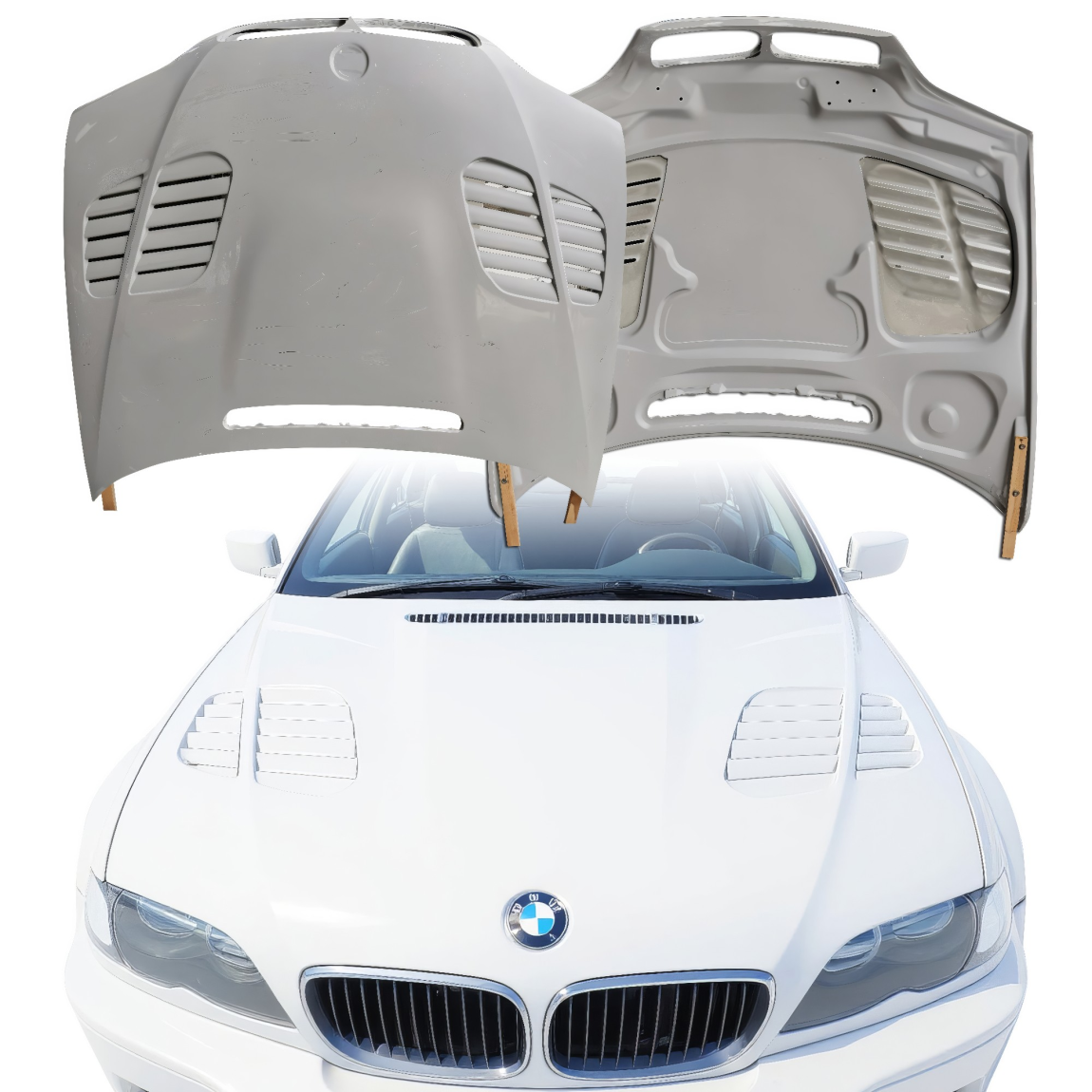 All kind of body kits for BMW M3 2001. Exterior/Hoods 