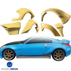 FRP SDAS Wide Body Fender Flares Set 8pc > Nissan 350Z (Z33) 2003-2008 image - 6