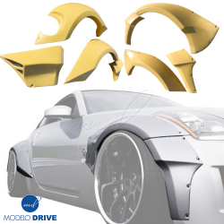 ModeloDrive FRP SDAS Wide Body Fender Flares Set 8pc > Nissan 350Z (Z33) 2003-2008 image - 9
