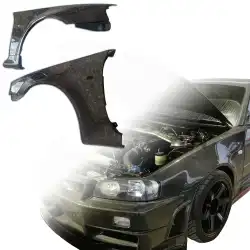 Carbon Fiber NISM Z-Tune Fenders (front) > Nissan Skyline (R34) GTR 1999-2004 > 2dr Coupe image - 1