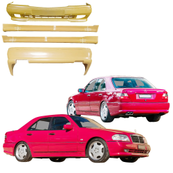 ModeloDrive FRP AMGe Body Kit 4pc > Mercedes-Benz C-Class (W202) 1994-2000 > 4-Door Sedan image - 1