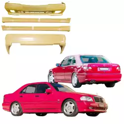 FRP AMGe Body Kit 4pc > Mercedes-Benz C-Class (W202) 1994-2000 > 4-Door Sedan image - 1