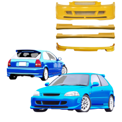 ModeloDrive FRP ZEA Body Kit 4pc > Honda Civic (EK9) 1996-1998 > 3-Door Hatch image - 1