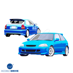 ModeloDrive FRP ZEA Body Kit 4pc > Honda Civic (EK9) 1996-1998 > 3-Door Hatch image - 2