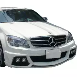 FRP WAL BISO Front Bumper /w Housings > Mercedes-Benz C-Class (W204) 2008-2011 > 4-Door Sedan image - 6