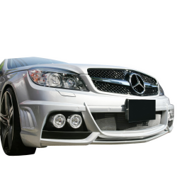 ModeloDrive FRP WAL BISO Front Bumper /w Housings > Mercedes-Benz C-Class (W204) 2008-2011 > 4-Door Sedan image - 1