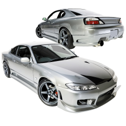 ModeloDrive FRP CWE V2 Wide Body Kit w Flares 8pc > Nissan Silvia (S15) 1999-2002 image - 2