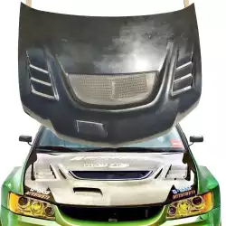FRP GIAL Vented Hood > Mitsubishi Evolution EVO8 EVO9 2003-2006 image - 1