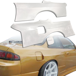 ModeloDrive FRP ORI t2 50mm Fenders (rear) 3pc w Gas Cap > Nissan 240SX (S14) 1995-1998 image - 12