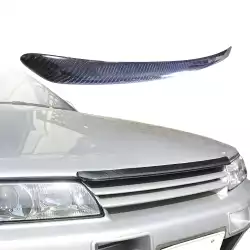 Carbon Fiber OER GTR Hood Brow Accent > Nissan Skyline (R32) 1990-1994 image - 1