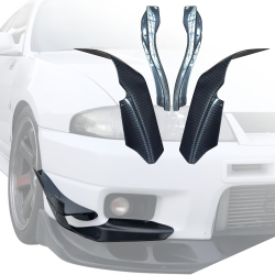 ModeloDrive Carbon Fiber BORD Front Bumper Canards 4pc > Nissan Skyline (R33) GTR 1995-1998 image - 12