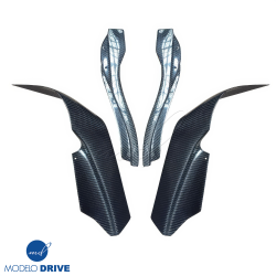 ModeloDrive Carbon Fiber BORD Front Bumper Canards 4pc > Nissan Skyline (R33) GTR 1995-1998 image - 3