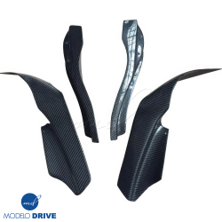 ModeloDrive Carbon Fiber BORD Front Bumper Canards 4pc > Nissan Skyline (R33) GTR 1995-1998 image - 4