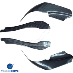ModeloDrive Carbon Fiber BORD Front Bumper Canards 4pc > Nissan Skyline (R33) GTR 1995-1998 image - 5
